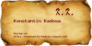Konstantin Kadosa névjegykártya
